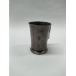 A WWII era pewter presentation tankard marked 'Presented to Officers Mess RAF Stn Skeabrae from the