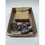 A cased pair of 1943 dated binoculars, cased dated 1939 (as found),