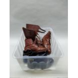 Two pairs of Officers brown boots,