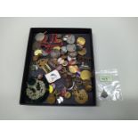 A quantity of various badges,