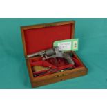 A cased 'Bentley' type five shot revolver of approx 120 bore,