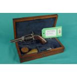 A cased U.S.A. James Warner second model first type pocket model revolver c1857-late 1960's