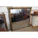 A substantial 19th Century gilt over mantel mirror,