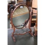 A 19th Century mahogany toilet mirror