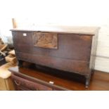 A late 18th Century oak coffer of small proportions