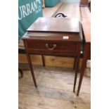 A late 19th Century mahogany one drawer converted side table