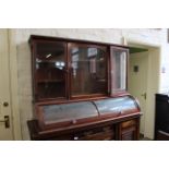 A late 19th Century mahogany shop display cabinet fitting,