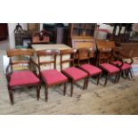 A set of four Victorian mahogany dining chairs plus two carvers