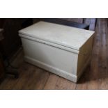 A late 19th Century painted pine box