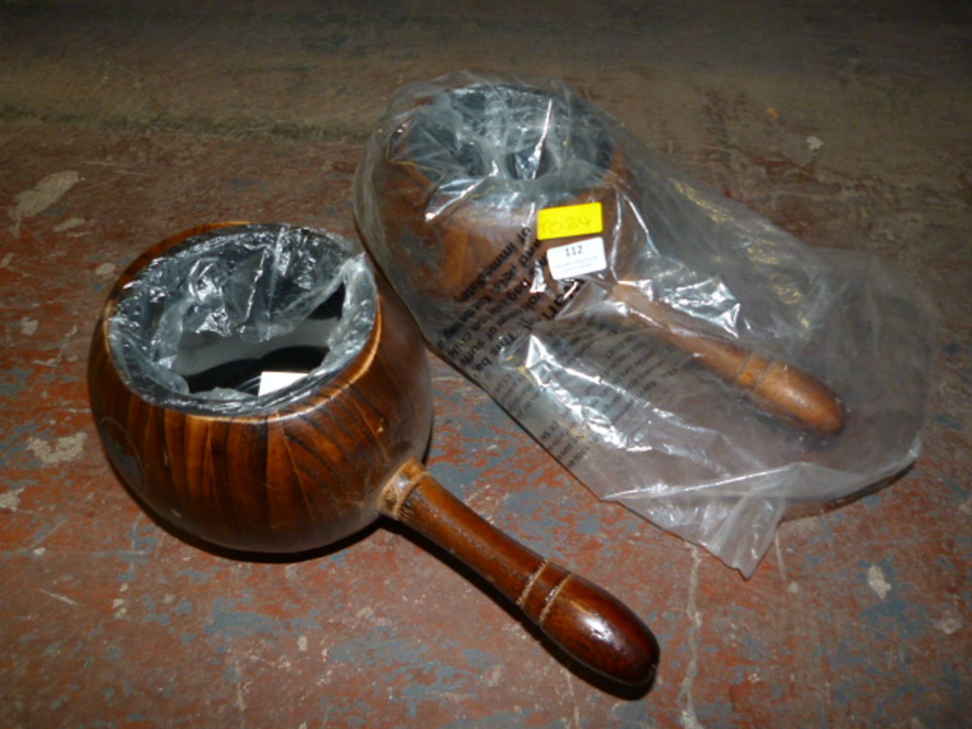 *Two Large Wooden Ladles