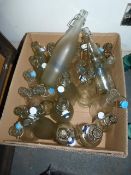 *Box of Porcelain & Plastic Topped Bottles