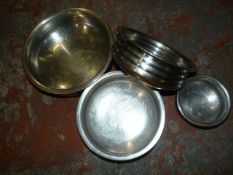 *Set of Four Graduated Stainless Steel Copper Bottomed Balti Pans