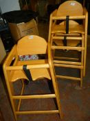 *3 Wood High Chairs