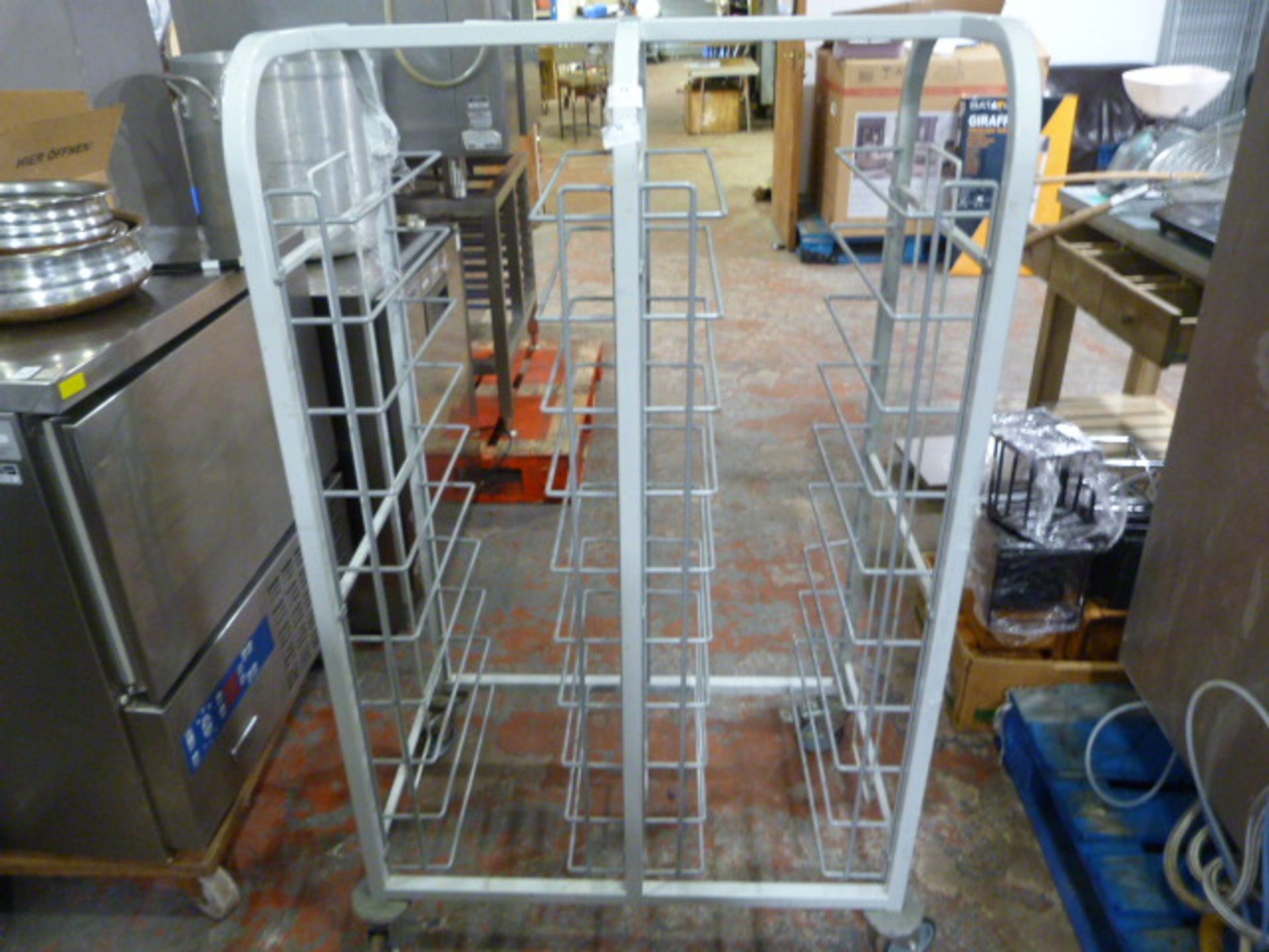 *Mobile Side-by-Side Tray Rack