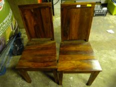 *Pair of Wood Dining Chairs