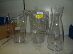 *2 Plastic Chambord Jugs & a Carafe