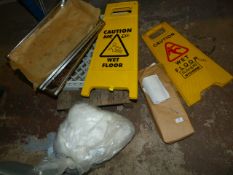 *Mixed lot of Trays, Napkins, Wet Floor Sign etc