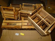 *13 Wooden Bacardi Serving Crates