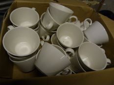 *Box of White China Coffee Cups