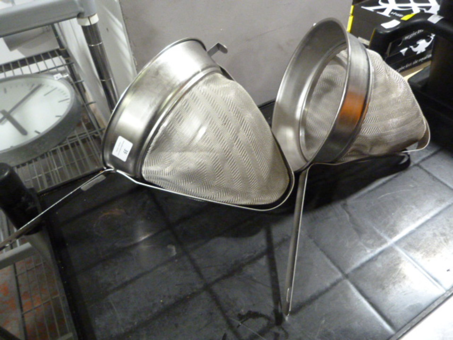 *Two Conical Straining Colanders