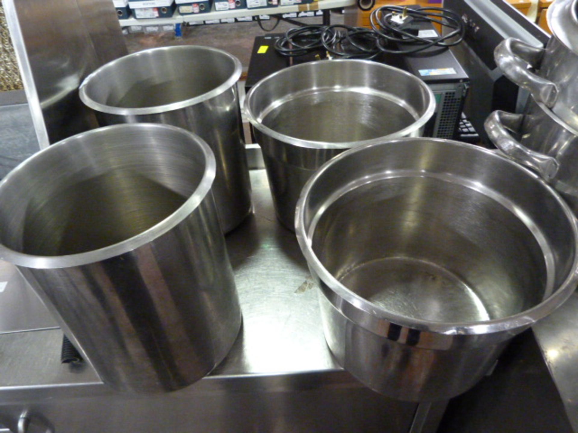 *Four Stainless Steel Bain Marie Inserts