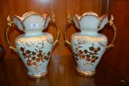 Two Large Victorian Decorative Vases