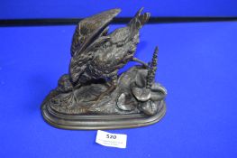 Reproduction Bronze Figure of an Avocet after E. Delabrierre Awarded as a Military Prize in 1883