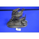 Reproduction Bronze Figure of an Avocet after E. Delabrierre Awarded as a Military Prize in 1883