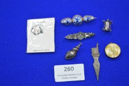 Sterling Silver Brooches and Charms