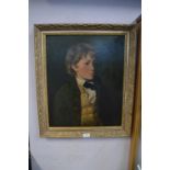 Gilt Framed Oil on Board Portrait of a Young Lad by Local Artist G.K. Beaulah 1969