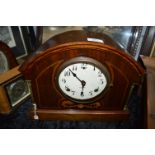 Edwardian Gilbert Inlaid Mantel Clock