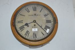 Victorian Wall Clock - Howe Brother of Hull