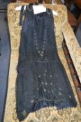 1920's Black Flapper Dress with Black Glass Bead Decoration