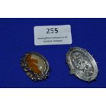 Two Hallmarked Sterling Silver Brooches