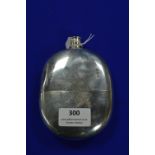 Birmingham Hallmarked Sterling Silver Hip Flask with Monogram