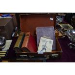 Small Vintage Suitcase Containing The Poetical Works Burns & Scott, Autograph Album, etc.
