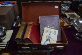 Small Vintage Suitcase Containing The Poetical Works Burns & Scott, Autograph Album, etc.