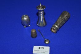 Hallmarked Sterling Silver Casters etc.