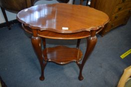 Oval Mahogany Side Table on Cabriole Legs