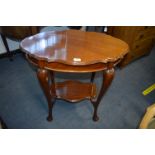 Oval Mahogany Side Table on Cabriole Legs