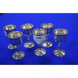 Set of Six Hallmarked Sterling Silver Liqueur Goblets