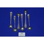 Six Hallmarked Sterling Silver Gilt Lined Spoons