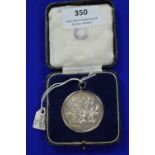 Hallmarked Silver Academic Medallion - Birmingham 1946, ~30g