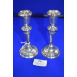 Pair of Hallmarked Sterling Silver Candlesticks