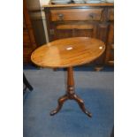 Georgian mahogany Oval Side Table on Tripod Base