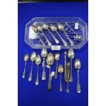 Sixteen Hallmarked Sterling Silver Teaspoons