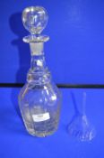 Cut Glass Decanter and Funnel