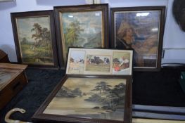 Five Framed Period Prints