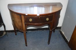 19th Century Mahogany Demilune Sideboard