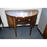 19th Century Mahogany Demilune Sideboard